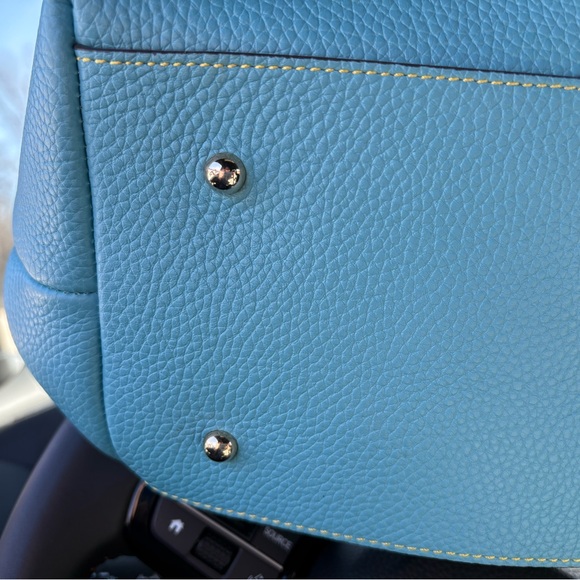 Dooney & Bourke Pebble Grain Large Barlow Bag - Sky Blue - Picture 7 of 12